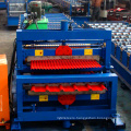 New Roof Use Double Layer Corrugated Trapezoidal Profile Steel Roofing Sheet roll forming machine